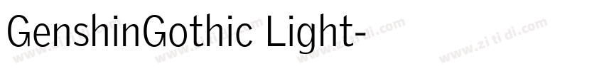 GenshinGothic Light字体转换